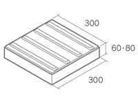 「視覚障がい者誘導用ブロック」形状図　線状