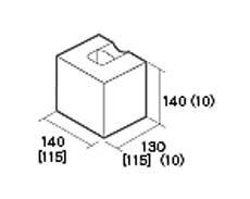組積用コンクリートブロック「ルアートエッジ」1/2コーナー型