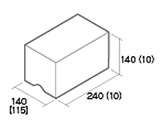 組積用コンクリートブロック「ルアートエッジ」天端基本型