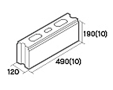 組積用コンクリートブロック「オオヤ　ファイブ」基本型