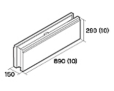 組積用コンクリートブロック「オオヤ　ナイン」横筋型