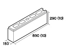 組積用コンクリートブロック「オオヤ　ナイン」コーナー型