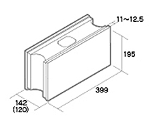 組積用コンクリートブロック「MAXAZ セラフィス　ストーンタイプ」基本横筋兼用型