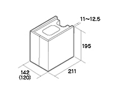組積用コンクリートブロック「MAXAZ セラフィス　プレミアムタイプ」1/2コーナー型