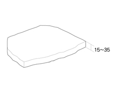 舗装用天然石材「バレンシアストーン」形状図