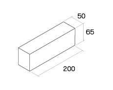 舗装用レンガ材「ティックル」形状図
