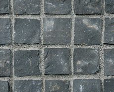 舗装用天然石材「トラッドストーン」小舗石中国産マットブラック